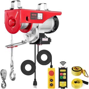 imageVEVOR Electric Hoist 1760lbs with 14ft Wired Remote Control Electric Hoist 110 Volt with 40ft Single Cable Lifting Height ampamp Pure Copper Motor for Garage Warehouse Factory2200LBS WirelessWired