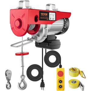 imageVEVOR Electric Hoist 1760lbs with 14ft Wired Remote Control Electric Hoist 110 Volt with 40ft Single Cable Lifting Height ampamp Pure Copper Motor for Garage Warehouse Factory1760lbs Wired