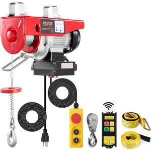 imageVEVOR Electric Hoist 1760lbs with 14ft Wired Remote Control Electric Hoist 110 Volt with 40ft Single Cable Lifting Height ampamp Pure Copper Motor for Garage Warehouse Factory440LBS WirelessWired