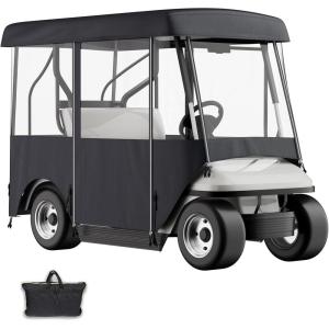 imageVEVOR Golf Cart Enclosure Polyester Driving Enclosure Club Car Covers Universal Fits for Most Brand Carts Sunproof and Dustproof Outdoor Cart Cover300D 787x433x622