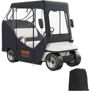 imageVEVOR Golf Cart Enclosure Polyester Driving Enclosure Club Car Covers Universal Fits for Most Brand Carts Sunproof and Dustproof Outdoor Cart Cover600D 85x48x53