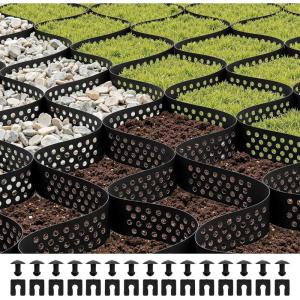 imageVEVOR Gravel Grid 3 Inch Depth 1706 x 886 FT  5200 x 2700 mm 1880 LBS Per Sq ft Grass Ground Retainer Permeable Geo Grids Driveway Stabilization for Garden Patio Walkway RV Parking Slopes