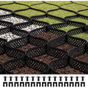 imageVEVOR Gravel Grid 3 Inch Depth 2493 x 952 FT  7600 x 2900 mm 1880 LBS Per Sq ft Grass Ground Retainer Permeable Geo Grids Driveway Stabilization for Garden Patio Walkway RV Parking Slopes