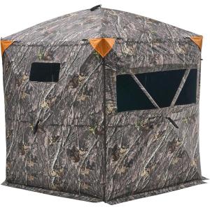 imageVEVOR Hunting BlindSee Through Ground Blinds with Carrying Bag 360 Degree Portable Camouflage TentDurable Concealed Shelter with Silent Side Door and Window for Turkey and Deer67 Person H79