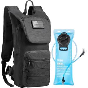 imageVEVOR Hydration Backpack Insulated Hydration Pack Backpack with Water Bladder Hiking Water Backpack with Storage for Men Women Hydro Water Daypack for Hiking Running Cycling CampingBLK 18L3L
