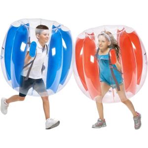 imageVEVOR Inflatable 2Pack 3FT09M Body Sumo Zorb Balls for Kids ampamp Teens Durable PVC Human Hamster Bubble Balls for Outdoor Team Gaming Play Bumper Bopper Toys for Playground YardRECREATIONBALL