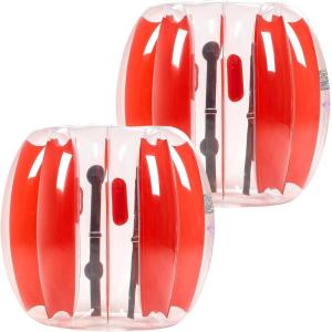 imageVEVOR Inflatable Bumper Ball 2 Packs 2FT3FT4FT5FT Body Size Adult Human Bubble Ball Bumper Bubble Soccer Ball for TeensAdults3FT Red