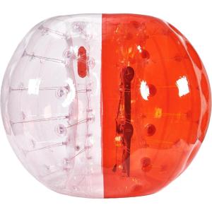 imageVEVOR Inflatable Bumper Ball 4FT5FT Body Sumo Zorb Balls for Teen 08mm Thick PVC Human Hamster Bubble Balls for Outdoor Team Gaming Play Bumper Bopper Toys for Garden Yard Park5FT RedTransparent