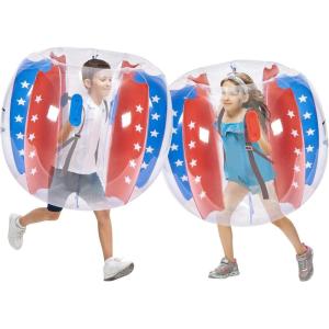 imageVEVOR Inflatable Bumper Balls 2Pack 4FT12M Body Sumo Zorb Balls for Kids ampamp Teens Durable PVC Human Hamster Bubble for Outdoor Team Gaming Play Bumper Bopper Toys for Playground Yard Park