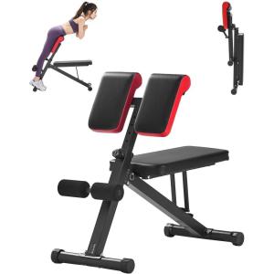 imageVEVOR MultiFunctional Weight Bench for Full Body Workout Roman Chair Hyperextension Bench 330 lbs Adjustable ampamp Foldable Equipment for Back Arm Core Ab Workout Sit Up Exercise Machine for Home Gym