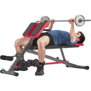 imageVEVOR MultiFunctional Weight Bench for Full Body Workout Roman Chair Hyperextension Bench Adjustable ampamp Foldable Equipment for Back Arm Core Ab Workout Sit Up Exercise Machine for Home GymMultiFunctional 660LB