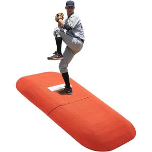imageVEVOR Pitching Mound Baseball Game Mound IndoorOutdoor Pitching Practice and Training Equipment Softball Pitching Aids with Antifade Turf and Pitching RubberRed