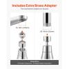 imageVEVOR 1080 Swivel Faucet Extender 2 Sprayer Modes Sink Water Faucet Aerator Extension Kitchen Bathroom Rotatable Spray Attachment with Brass Robotic Arm Rotating Splash Filter Wash HandHairFaceFaucet Aerator