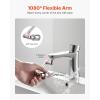 imageVEVOR 1080 Swivel Faucet Extender 2 Sprayer Modes Sink Water Faucet Aerator Extension Kitchen Bathroom Rotatable Spray Attachment with Brass Robotic Arm Rotating Splash Filter Wash HandHairFaceFaucet Extender