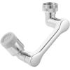 imageVEVOR 1080 Swivel Faucet Extender 2 Sprayer Modes Sink Water Faucet Aerator Extension Kitchen Bathroom Rotatable Spray Attachment with Brass Robotic Arm Rotating Splash Filter Wash HandHairFaceFaucet Extender