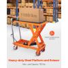 imageVEVOR 1100 LBS Hydraulic Lift Table Cart with 11quot354quot Lift Range Hydraulic Scissor Cart with NonSlip Pad ampamp 4 Wheels Manual Single Scissor Lift for Material Handling and Transportation