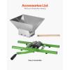 imageVEVOR 18 Gal7L Fruit and Apple Crusher Large Manual Grinder Stainless Steel Fruit Scratter Pulper for Wine Cider Apple Grape Pressing with Roller Handle for Kitchen Home Green