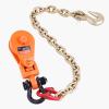 imageVEVOR 2 Ton Snatch Block with G80 Chain Swivel Shackle 3quot Sheave for 38quot Wire Rope Snatch Block Pulley for Towing and Recovery Applications on Flatbed Tow Truck Rollback Wrecker Car Carrier Cableorange
