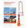 imageVEVOR 2 Ton Snatch Block with G80 Chain Swivel Shackle 3quot Sheave for 38quot Wire Rope Snatch Block Pulley for Towing and Recovery Applications on Flatbed Tow Truck Rollback Wrecker Car Carrier Cableorange