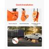 imageVEVOR 2 Ton Snatch Block with Swivel Hook 3quot Sheave 38quot Inch Wire Rope Heavy Duty Snatch Block Pulley 4400 lbs for Towing and Recovery Operations on Tow Truck Rollback Wrecker Car Hauler Winchesorange