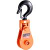 imageVEVOR 2 Ton Snatch Block with Swivel Hook 3quot Sheave 38quot Inch Wire Rope Heavy Duty Snatch Block Pulley 4400 lbs for Towing and Recovery Operations on Tow Truck Rollback Wrecker Car Hauler Winchesorange