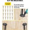 imageVEVOR 28 Inch Adjustable Furniture Legs Square Reinforced Steel Office Table Legs Set of 2 for DIY Max Load 1000 lbs Heavy Duty Desk Legs Quick Instalation ampamp Rich Accessories Legs Black28H