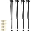 imageVEVOR 28 Inch Adjustable Furniture Legs Square Reinforced Steel Office Table Legs Set of 2 for DIY Max Load 1000 lbs Heavy Duty Desk Legs Quick Instalation ampamp Rich Accessories Legs Black28H