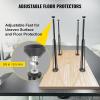 imageVEVOR 28 Inch Adjustable Furniture Legs Square Reinforced Steel Office Table Legs Set of 2 for DIY Max Load 1000 lbs Heavy Duty Desk Legs Quick Instalation ampamp Rich Accessories Legs Black28H