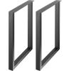 imageVEVOR 28 Inch Adjustable Furniture Legs Square Reinforced Steel Office Table Legs Set of 2 for DIY Max Load 1000 lbs Heavy Duty Desk Legs Quick Instalation ampamp Rich Accessories Legs Black28H x 177W