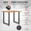 imageVEVOR 28 Inch Adjustable Furniture Legs Square Reinforced Steel Office Table Legs Set of 2 for DIY Max Load 1000 lbs Heavy Duty Desk Legs Quick Instalation ampamp Rich Accessories Legs Black28H x 177W