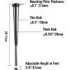 imageVEVOR 28 Inch Adjustable Furniture Legs Square Reinforced Steel Office Table Legs Set of 2 for DIY Max Load 1000 lbs Heavy Duty Desk Legs Quick Instalation ampamp Rich Accessories Legs Black28H