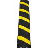 imageVEVOR 2PCs 6 ft72 Rubber Speed Hump 2 Channel 22000 lbs Capacity Heavy Duty Traffic Speed Bump with High Reflective Yellow Strip 8 Expansion Screws and 1 Drill for Asphalt Concrete Gravel Roads2 PCs