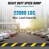 imageVEVOR 2PCs 6 ft72 Rubber Speed Hump 2 Channel 22000 lbs Capacity Heavy Duty Traffic Speed Bump with High Reflective Yellow Strip 8 Expansion Screws and 1 Drill for Asphalt Concrete Gravel Roads1 PC