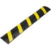 imageVEVOR 2PCs 6 ft72 Rubber Speed Hump 2 Channel 22000 lbs Capacity Heavy Duty Traffic Speed Bump with High Reflective Yellow Strip 8 Expansion Screws and 1 Drill for Asphalt Concrete Gravel Roads2 PCs