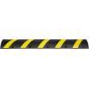 imageVEVOR 2PCs 6 ft72 Rubber Speed Hump 2 Channel 22000 lbs Capacity Heavy Duty Traffic Speed Bump with High Reflective Yellow Strip 8 Expansion Screws and 1 Drill for Asphalt Concrete Gravel Roads1 PC