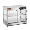 imageVEVOR 2Tier Commercial Food Warmer Display 800W Food Display Warmer with Light to Enhance Food Display 86185 Temperature Control 58L Large Capacity for Hamburger Pizza Bread Fried Chicken