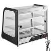 imageVEVOR 2Tier Commercial Food Warmer Display 850W Food Display Warmer wTempered Glass and Steam Heating 86185 Temperature Control 111L Large Capacity for Hamburger Pizza Bread Fried Chicken