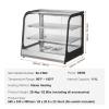 imageVEVOR 2Tier Commercial Food Warmer Display 850W Food Display Warmer wTempered Glass and Steam Heating 86185 Temperature Control 111L Large Capacity for Hamburger Pizza Bread Fried Chicken