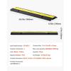 imageVEVOR 3 PCs 2 Channel Rubber Cable Protector Ramp 12000 lbsaxle Capacity Heavy Duty Hose Wire Cover Ramp Driveway Traffic Speed Bump wFlipOpen Top Cover for IndoorampampOutdoor2 Channel1PC