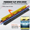imageVEVOR 3 PCs 2 Channel Rubber Cable Protector Ramp 12000 lbsaxle Capacity Heavy Duty Hose Wire Cover Ramp Driveway Traffic Speed Bump wFlipOpen Top Cover for IndoorampampOutdoor2 Channel3PCs
