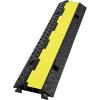 imageVEVOR 3 PCs 2 Channel Rubber Cable Protector Ramp 12000 lbsaxle Capacity Heavy Duty Hose Wire Cover Ramp Driveway Traffic Speed Bump wFlipOpen Top Cover for IndoorampampOutdoor2 Channel3PCs