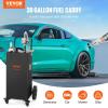 imageVEVOR 30 Gallon Fuel Caddy Fuel Storage Tank on 2 Wheels Portable Gas Caddy with Manual Transfer Pump Gasoline Diesel Fuel Container for Cars Lawn Mowers ATVs Boats More RedBlack