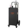 imageVEVOR 30 Gallon Fuel Caddy Fuel Storage Tank on 2 Wheels Portable Gas Caddy with Manual Transfer Pump Gasoline Diesel Fuel Container for Cars Lawn Mowers ATVs Boats More RedBlack