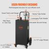 imageVEVOR 30 Gallon Fuel Caddy Fuel Storage Tank on 2 Wheels Portable Gas Caddy with Manual Transfer Pump Gasoline Diesel Fuel Container for Cars Lawn Mowers ATVs Boats More RedBlack