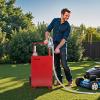 imageVEVOR 30 Gallon Gas Caddy  Portable Fuel Storage Tank with 2 Wheels ampamp Manual Transfer Pump Diesel ampamp Gasoline Fuel Container for Cars Lawn Mowers ATVs Boats Black20 Gallon