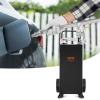 imageVEVOR 30 Gallon Gas Caddy  Portable Fuel Storage Tank with 2 Wheels ampamp Manual Transfer Pump Diesel ampamp Gasoline Fuel Container for Cars Lawn Mowers ATVs Boats BlackBlack