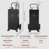 imageVEVOR 30 Gallon Gas Caddy  Portable Fuel Storage Tank with 2 Wheels ampamp Manual Transfer Pump Diesel ampamp Gasoline Fuel Container for Cars Lawn Mowers ATVs Boats BlackBlack