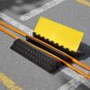 imageVEVOR 328 ft Cable Protector Ramp 4 Pack of 1 Channel 18000 lbsaxle Capacity Heavy Duty Rubber Speed Bumps Floor Cord Cable Protector Wire Cover for Residential Areas Private Garages Gardens2 Channel1 PC