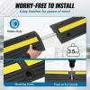 imageVEVOR 328 ft Cable Protector Ramp 4 Pack of 1 Channel 18000 lbsaxle Capacity Heavy Duty Rubber Speed Bumps Floor Cord Cable Protector Wire Cover for Residential Areas Private Garages Gardens1 Channel4PCS