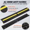 imageVEVOR 328 ft Cable Protector Ramp 4 Pack of 1 Channel 18000 lbsaxle Capacity Heavy Duty Rubber Speed Bumps Floor Cord Cable Protector Wire Cover for Residential Areas Private Garages Gardens1 Channel4PCS